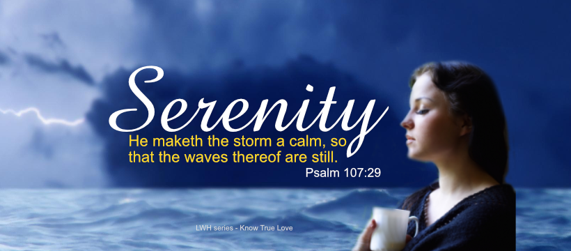 Serenity He Maketh the Storm a Calm so that the waves thereof are still. Psalm 107:29 Personal Theme by Ann Marie Moore